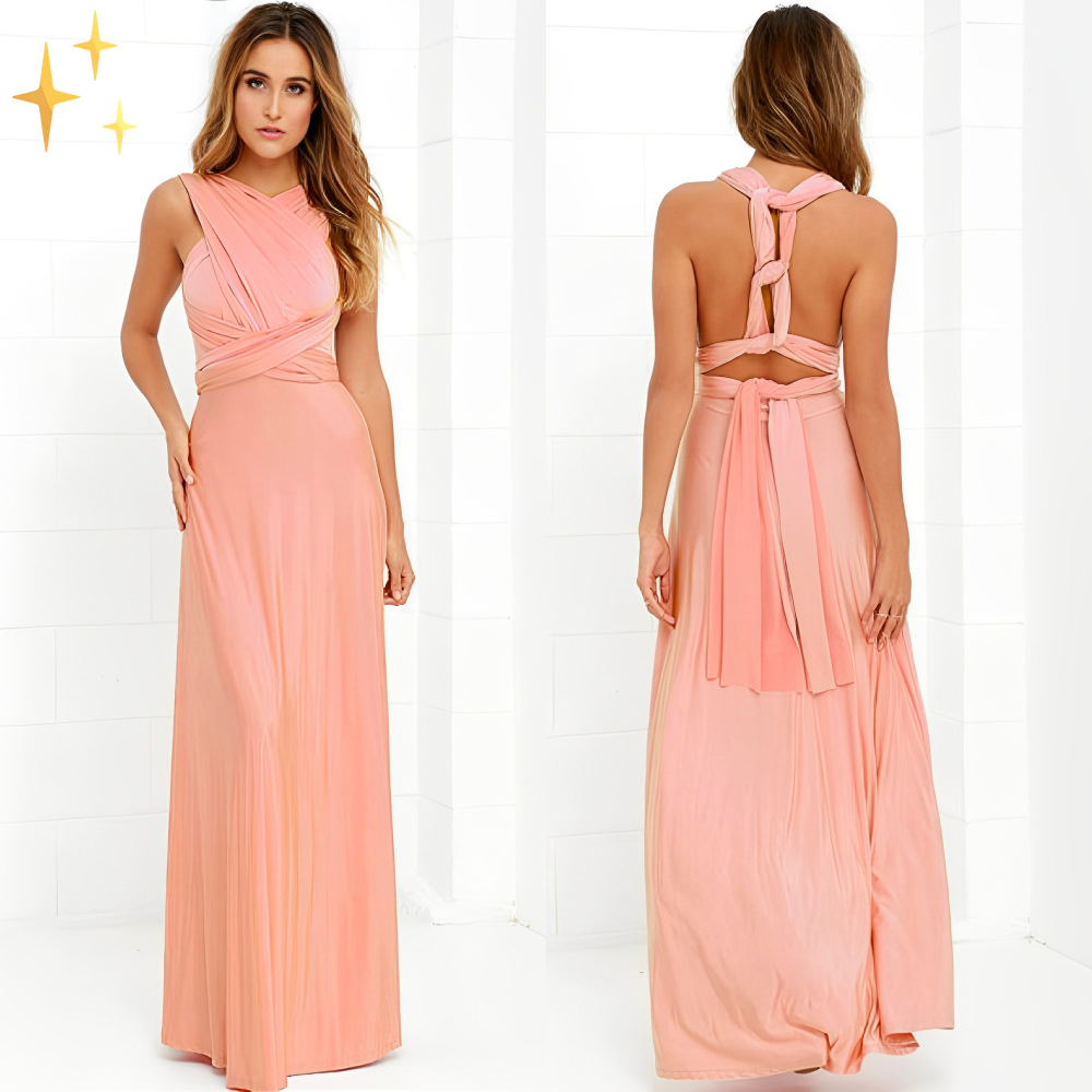 Kleid Lang Rückenfrei Elegant in Flieder für besondere Anlässe