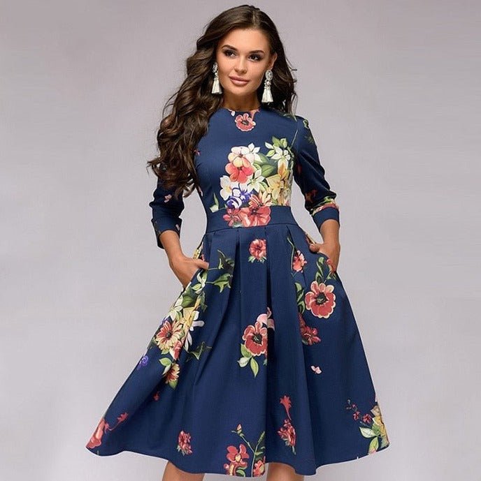 Kleider im Retro-Stil mit floralem Muster für elegante Anlässe