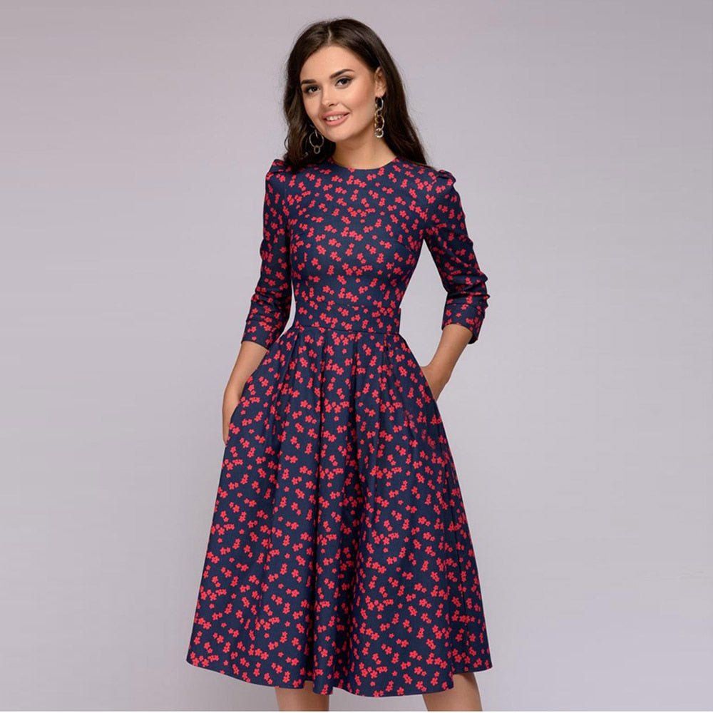 Kleider im Retro-Stil mit floralem Muster für elegante Anlässe