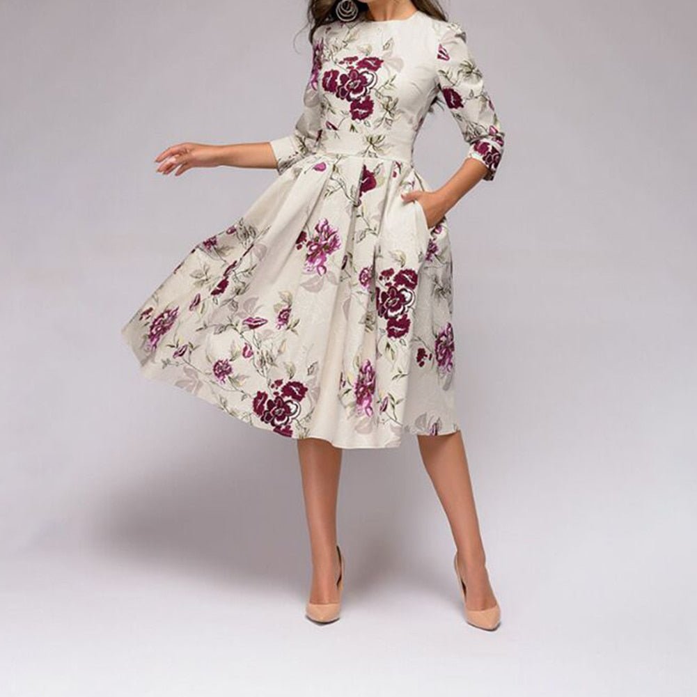 Kleider im Retro-Stil mit floralem Muster für elegante Anlässe