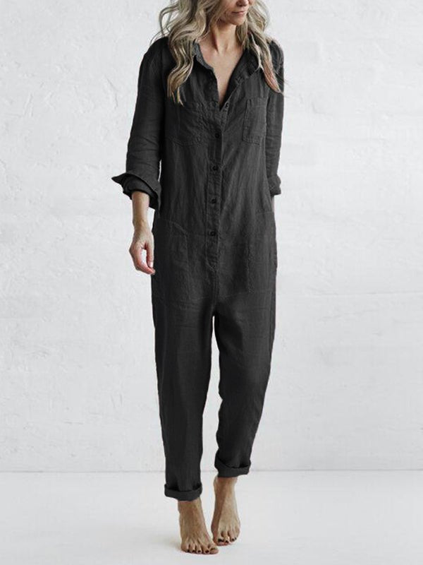 Jumpsuit mit Eleganz und Stil – Langärmeliges Design für Frauen