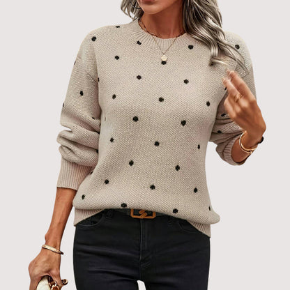 Vera | Nina – Punktli Strickpulli im lässige Chic
