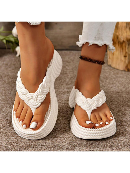 Sandalen mit geflochtenem Muster und weicher, dicker EVA-Sohle