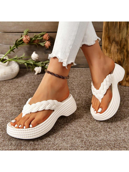 Sandalen mit geflochtenem Muster und weicher, dicker EVA-Sohle