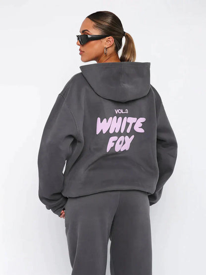 ErnestiKapuzenpullover Set für Damen mit modernem Rückendetailna