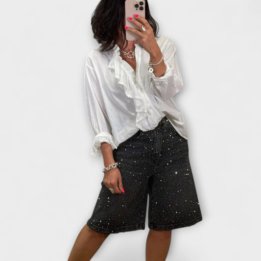 Vera | Amaris - Bermudashorts mit Strassverzierungen