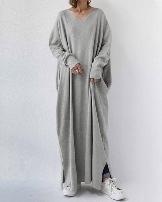 Vera® | Elegantes Langarmkleid mit V-Ausschnitt