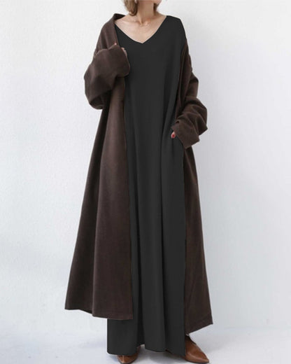 Vera® | Elegantes Langarmkleid mit V-Ausschnitt