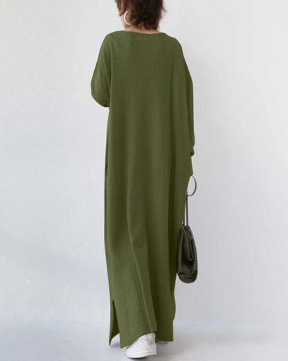 Vera® | Elegantes Langarmkleid mit V-Ausschnitt