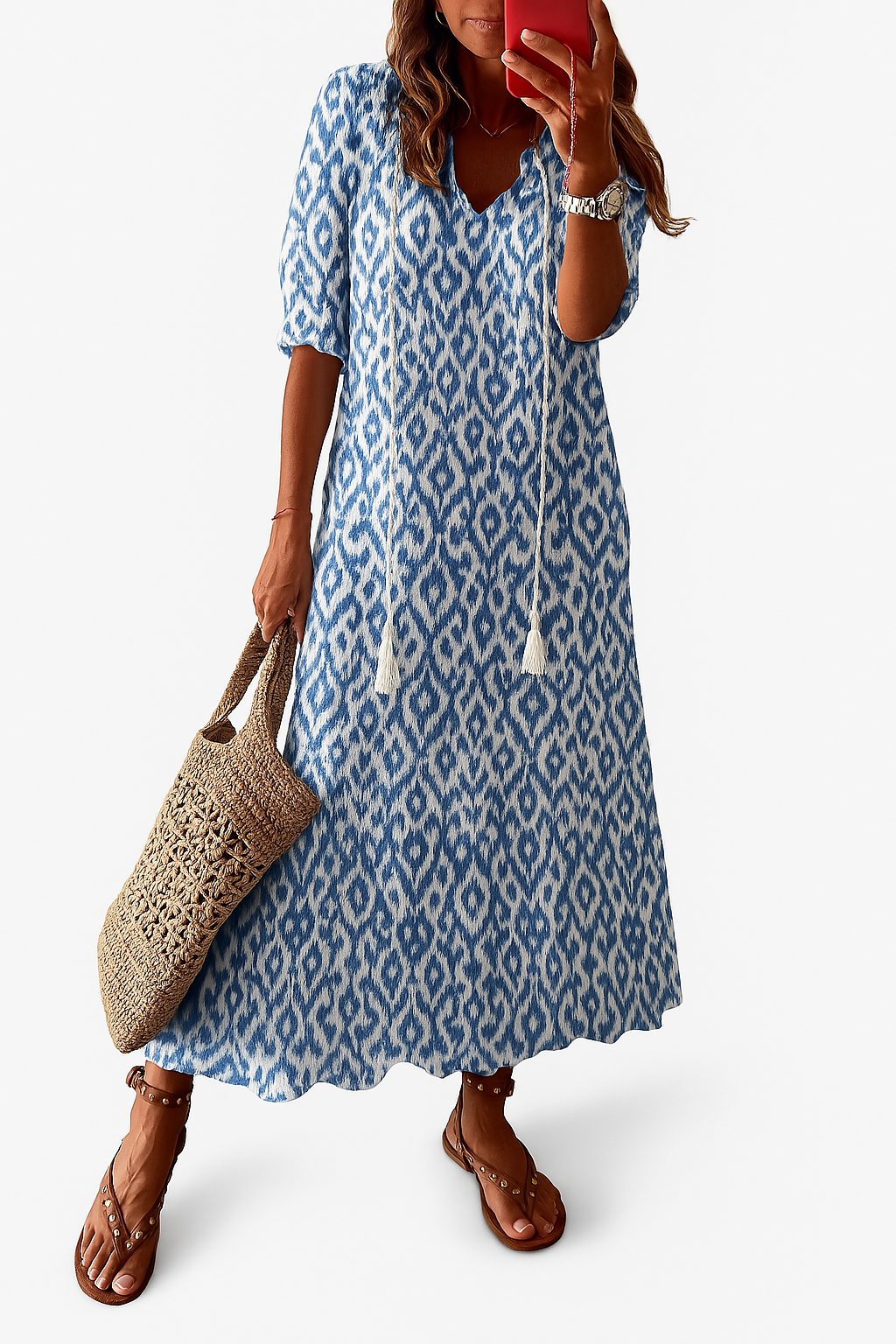 Kleider für Frauen – Elegantes Sommerkleid in Maxi-Länge für den Sommer