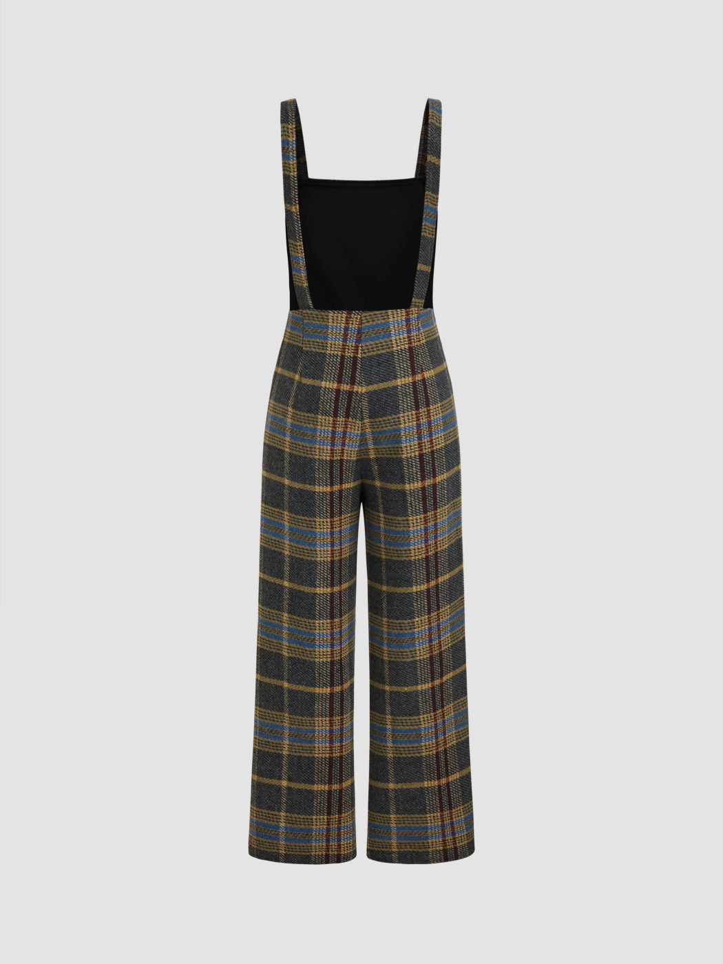 Overall mit Tweed-Karomuster und weitem Schnitt für elegante Frauen
