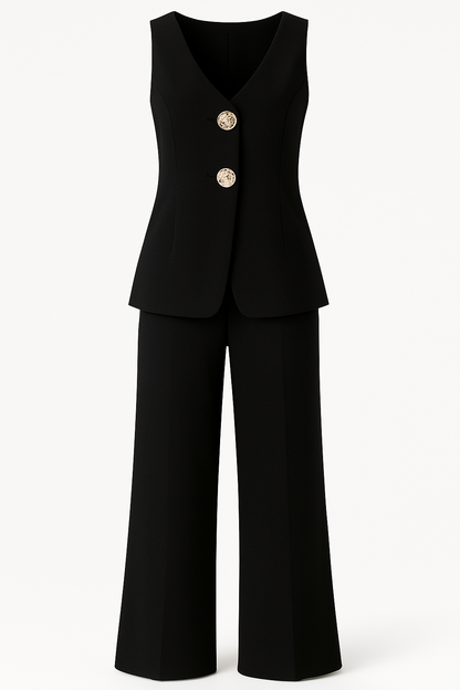 Eleganter Frauen Anzug mit Weste und Hose für Herbst/Winter