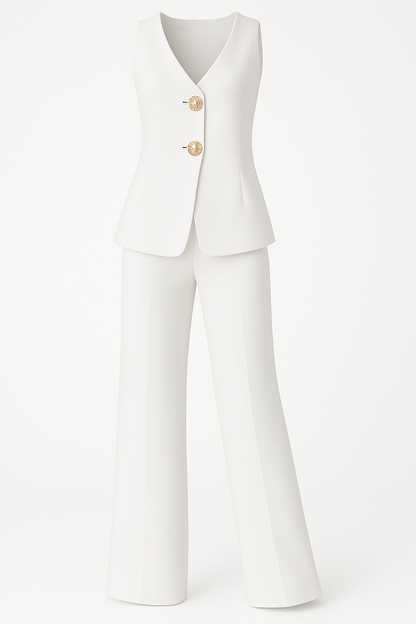 Eleganter Frauen Anzug mit Weste und Hose für Herbst/Winter