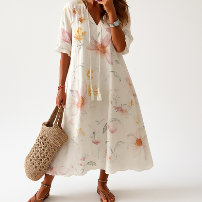 Kleider für Frauen – Elegantes Sommerkleid in Maxi-Länge für den Sommer