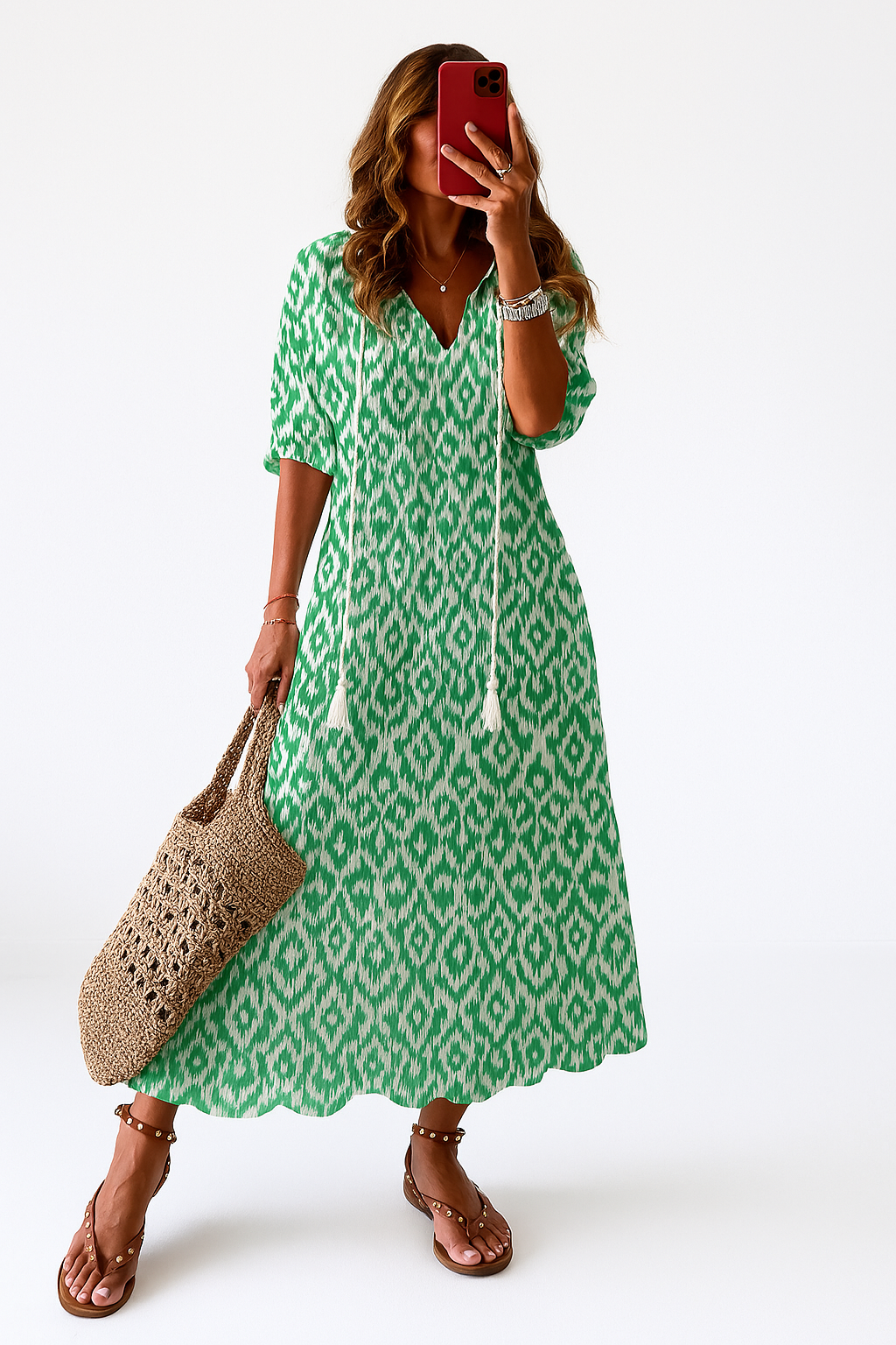 Kleider für Frauen – Elegantes Sommerkleid in Maxi-Länge für den Sommer