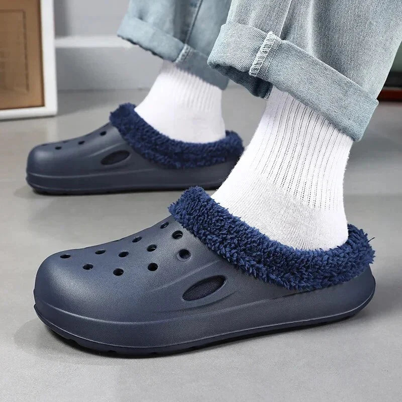 Flipflops mit warmem Wollfutter für Damen und Herren
