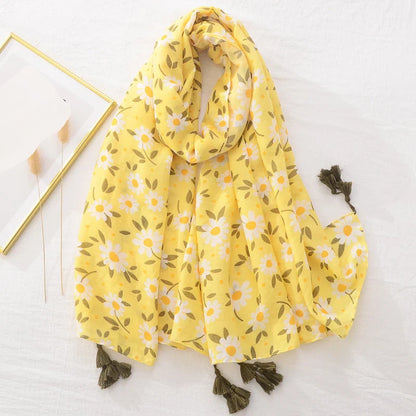 Luxuriöser Frauenschal mit Blumenmuster für stilvolle Frauen