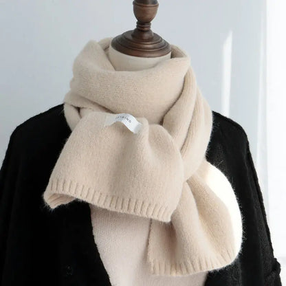 Schal für Frauen aus Wolle und Polyester, einfarbig, warm und vielseitig für Herbst und Winter