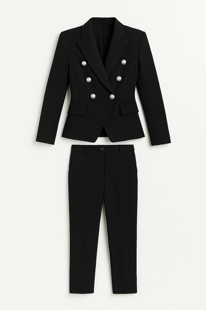 Sets Damen Zweiteiler Elegant Blazer und Hose in vielen Farben