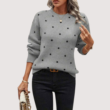 Vera | Nina – Punktli Strickpulli im lässige Chic