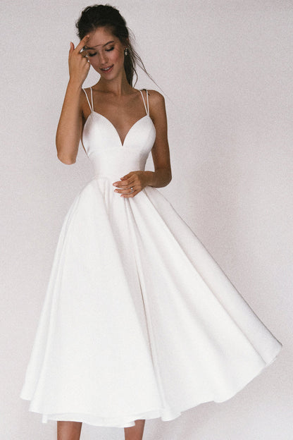 Kleider-Brautjungfernkleid mit elegantem Ausschnitt für Frauen