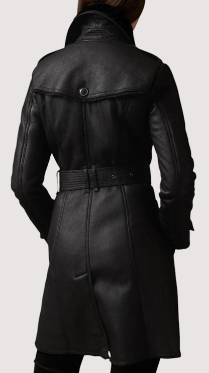 Vera | Eleganter ¾ Ledermantel