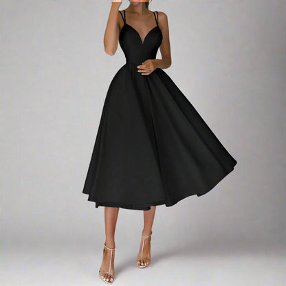 Kleider für Frauen – Elegantes Brautjungfernkleid mit schickem V-Ausschnitt