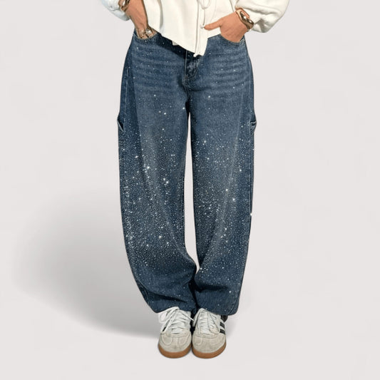 Vera | Adele - Trendige Balloon-Carpenter-Jeans mit Glitzer