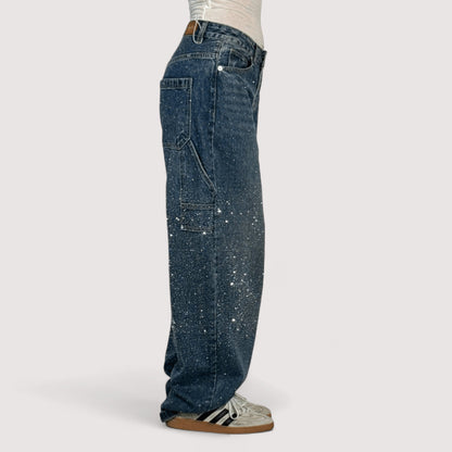 Vera | Adele - Trendige Balloon-Carpenter-Jeans mit Glitzer