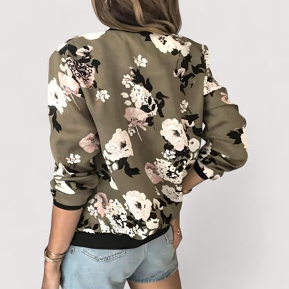 Vera | Lidia - Stylische Bomberjacke mit Blumenmuster