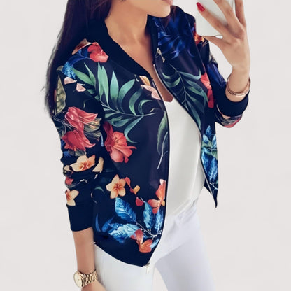 Vera | Lidia - Stylische Bomberjacke mit Blumenmuster