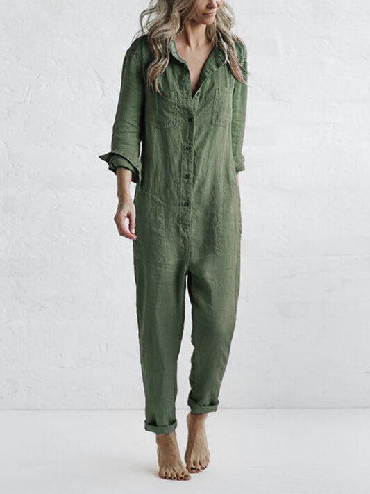 Jumpsuit mit Eleganz und Stil – Langärmeliges Design für Frauen