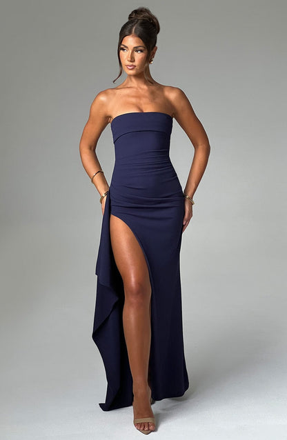 Elegantes Navyblau Maxikleid für Stilbewusste Damen